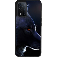 Coque OPPO A93s 5G - Silicone rigide noir Wolf Shape