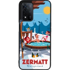 Coque OPPO A93s 5G - Silicone rigide noir Zermatt Mountain Jacuzzi