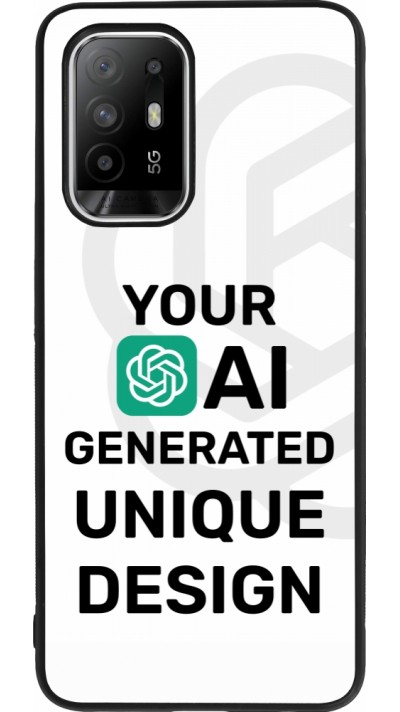 OPPO F19 Pro+ Case Hülle - Silikon schwarz Weltweit einzigartig erstellt dank Deiner Kreativität und künstlicher Intelligenz (KI)