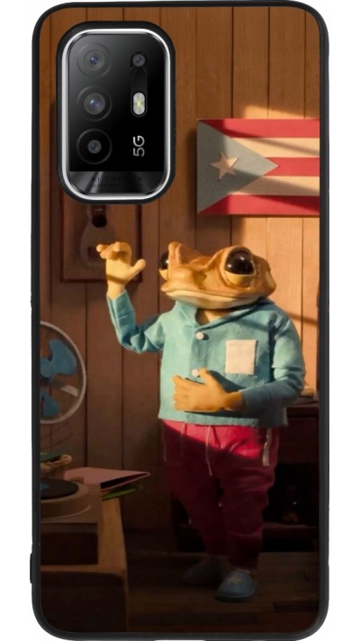 OPPO F19 Pro+ Case Hülle - Silikon schwarz Dancing frog DTMF