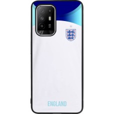 Coque OPPO F19 Pro+ - Silicone rigide noir Maillot de football Angleterre 2022 personnalisable