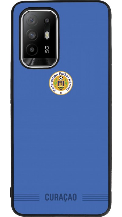 Coque OPPO F19 Pro+ - Silicone rigide noir Maillot de football Curaçao 2026 personnalisable