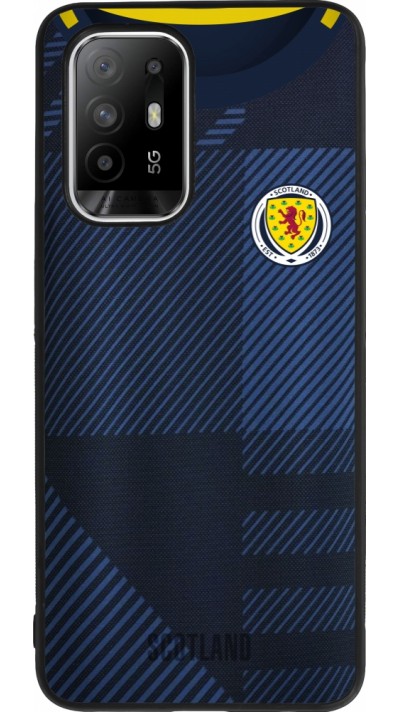 Coque OPPO F19 Pro+ - Silicone rigide noir Maillot de football Ecosse personnalisable