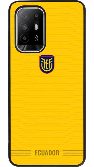 Coque OPPO F19 Pro+ - Silicone rigide noir Maillot de football E?quateur 2026 personnalisable