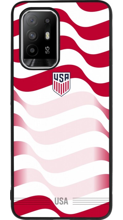 Coque OPPO F19 Pro+ - Silicone rigide noir Maillot de football E?tats Unis 2026 personnalisable