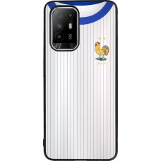 Coque OPPO F19 Pro+ - Silicone rigide noir Maillot de football France Extérieur personnalisable