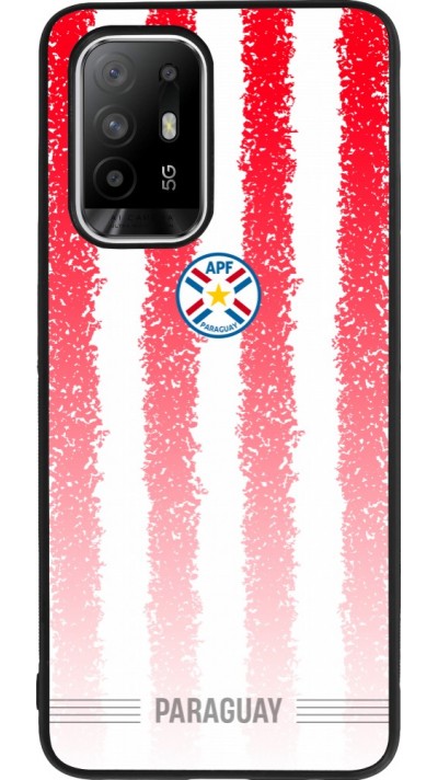 Coque OPPO F19 Pro+ - Silicone rigide noir Maillot de football Paraguay 2026 personnalisable