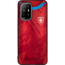 Coque OPPO F19 Pro+ - Silicone rigide noir Maillot de football République Tchèque personnalisable