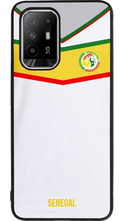 Coque OPPO F19 Pro+ - Silicone rigide noir Maillot de football Senegal 2022 personnalisable