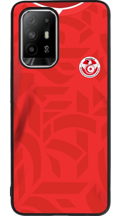 Coque OPPO F19 Pro+ - Silicone rigide noir Maillot de football Tunisie 2022 personnalisable
