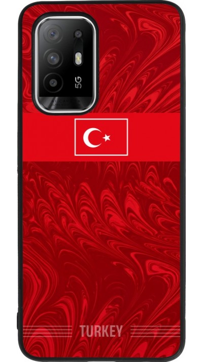 Coque OPPO F19 Pro+ - Silicone rigide noir Maillot de football Turquie 2026 personnalisable