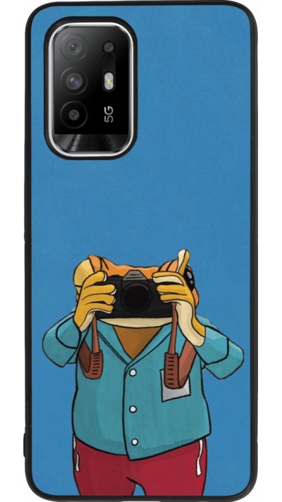 OPPO F19 Pro+ Case Hülle - Silikon schwarz Frog with camera DTMF