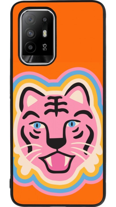 Coque OPPO F19 Pro+ - Silicone rigide noir Lion colors 2026