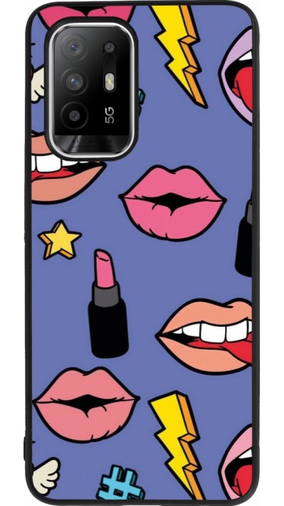 Coque OPPO F19 Pro+ - Silicone rigide noir Lips and lipgloss