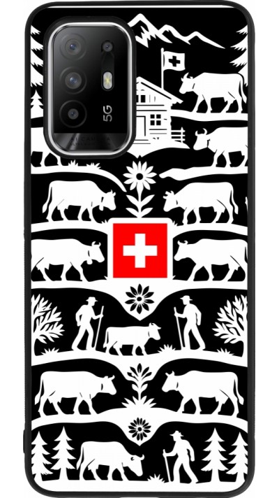 Coque OPPO F19 Pro+ - Silicone rigide noir Poya Suisse 3 noir