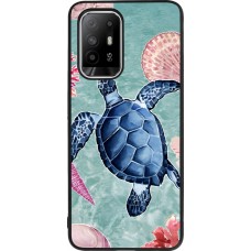 Coque OPPO F19 Pro+ - Silicone rigide noir Preppy Turtle