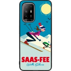 Coque OPPO F19 Pro+ - Silicone rigide noir Saas-Fee Ski Downhill