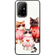 Coque OPPO F19 Pro+ - Silicone rigide noir Saint Valentines Day 26 Cat Love