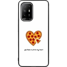 Coque OPPO F19 Pro+ - Silicone rigide noir Saint Valentines Day 26 You have my pizza heart