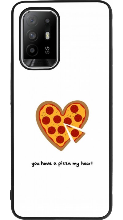 Coque OPPO F19 Pro+ - Silicone rigide noir Saint Valentines Day 26 You have my pizza heart