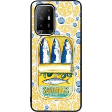 Coque OPPO F19 Pro+ - Silicone rigide noir Sardines in oil 2026