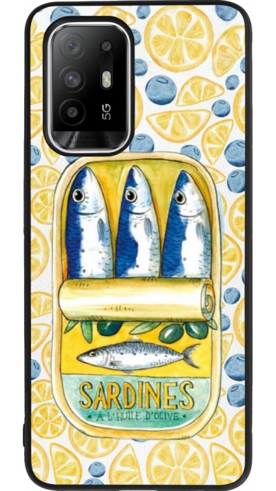 Coque OPPO F19 Pro+ - Silicone rigide noir Sardines in oil 2026