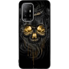 Coque OPPO F19 Pro+ - Silicone rigide noir Skull 02