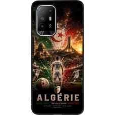 Coque OPPO F19 Pro+ - Silicone rigide noir Football Algérie splash 2026