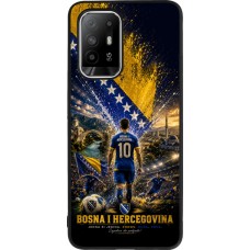 Coque OPPO F19 Pro+ - Silicone rigide noir Football Bosnie-Herzégovine splash 2026