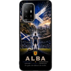 Coque OPPO F19 Pro+ - Silicone rigide noir Football Écosse splash 2026