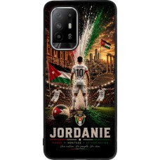 Coque OPPO F19 Pro+ - Silicone rigide noir Football Jordanie splash 2026