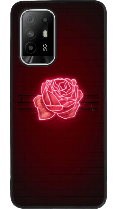 Coque OPPO F19 Pro+ - Silicone rigide noir Spring 23 neon rose
