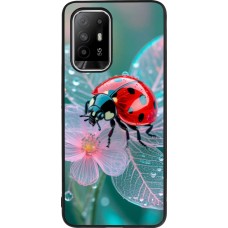 Coque OPPO F19 Pro+ - Silicone rigide noir Ladybird in bloom Spring 2026