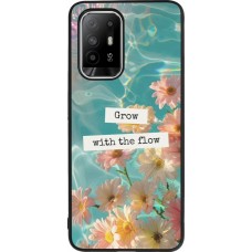Coque OPPO F19 Pro+ - Silicone rigide noir Summer 2025 Grow with the flow