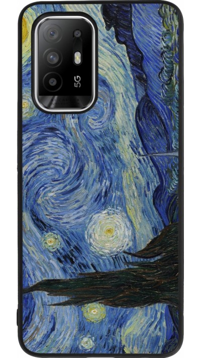Coque OPPO F19 Pro+ - Silicone rigide noir Tableau art - La Nuit étoilée - Van Gogh