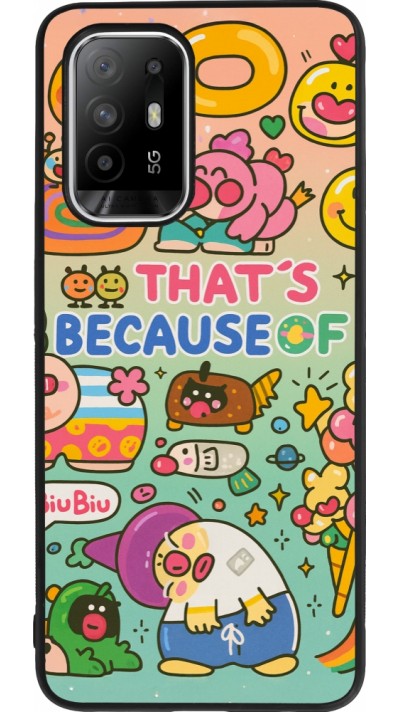 OPPO F19 Pro+ Case Hülle - Silikon schwarz Thats beacause of