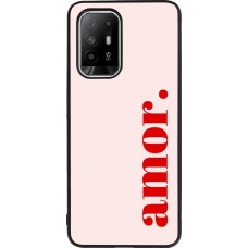Coque OPPO F19 Pro+ - Silicone rigide noir Valentine 2024 amor