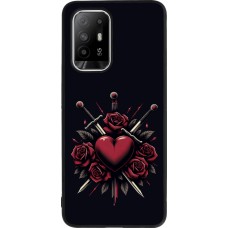 OPPO F19 Pro+ Case Hülle - Silikon schwarz Valentine 2024 gothic love