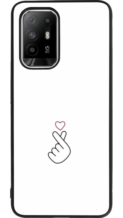 Coque OPPO F19 Pro+ - Silicone rigide noir Valentine 2024 heat by Millennials