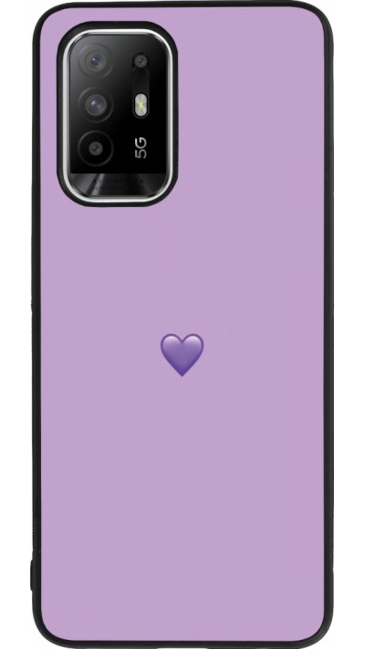 OPPO F19 Pro+ Case Hülle - Silikon schwarz Valentine 2023 purpule single heart