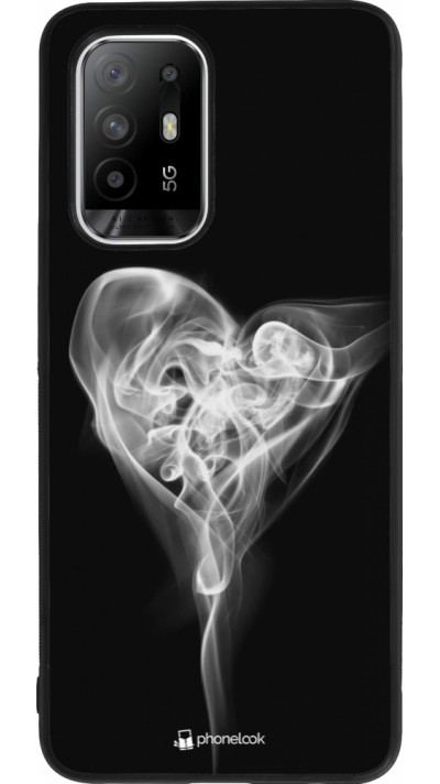Coque OPPO F19 Pro+ - Silicone rigide noir Valentine 2022 Black Smoke