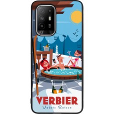 OPPO F19 Pro+ Case Hülle - Silikon schwarz Verbier Mountain Jacuzzi