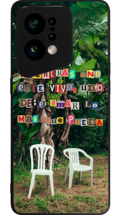 OPPO Find X5 Case Hülle - Silikon schwarz Chairs DTMF