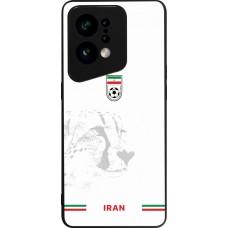 Coque OPPO Find X5 - Silicone rigide noir Maillot de football Iran 2026 personnalisable