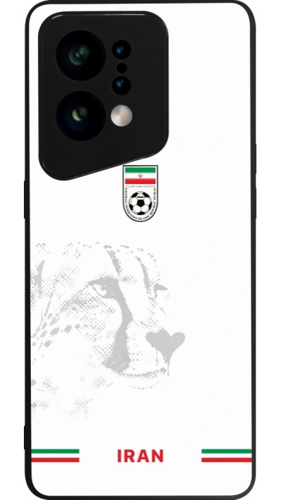 Coque OPPO Find X5 - Silicone rigide noir Maillot de football Iran 2026 personnalisable