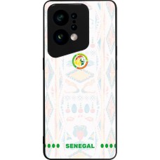 Coque OPPO Find X5 - Silicone rigide noir Maillot de football Sénégal 2026 personnalisable
