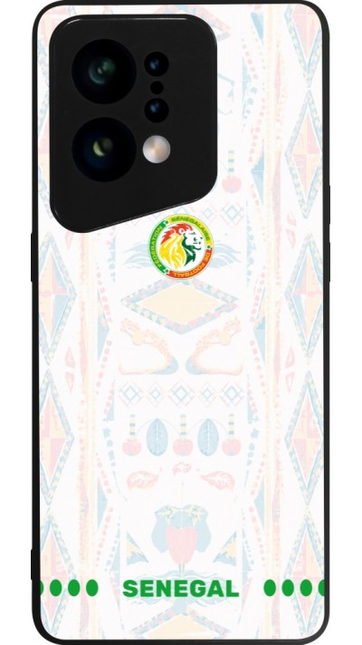 Coque OPPO Find X5 - Silicone rigide noir Maillot de football Sénégal 2026 personnalisable