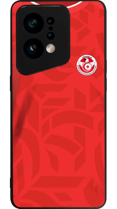 OPPO Find X5 Case Hülle - Silikon schwarz Tunesien 2022 personalisierbares Fussballtrikot