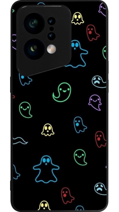 OPPO Find X5 Case Hülle - Silikon schwarz Halloween 2024 colorful ghosts OPPO Find X5 Case Hülle - Silikon schwarz Halloween 2024 colorful ghosts