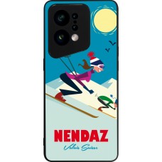 Coque OPPO Find X5 - Silicone rigide noir Nendaz Ski Downhill
